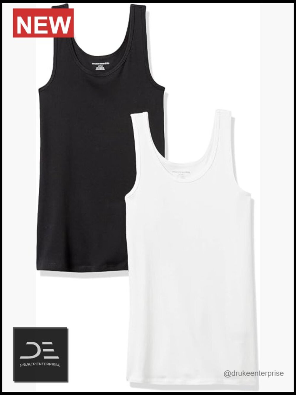 Women's Slim-Fit Ribbed Scoop Neck Tank Tops, Pack of 2